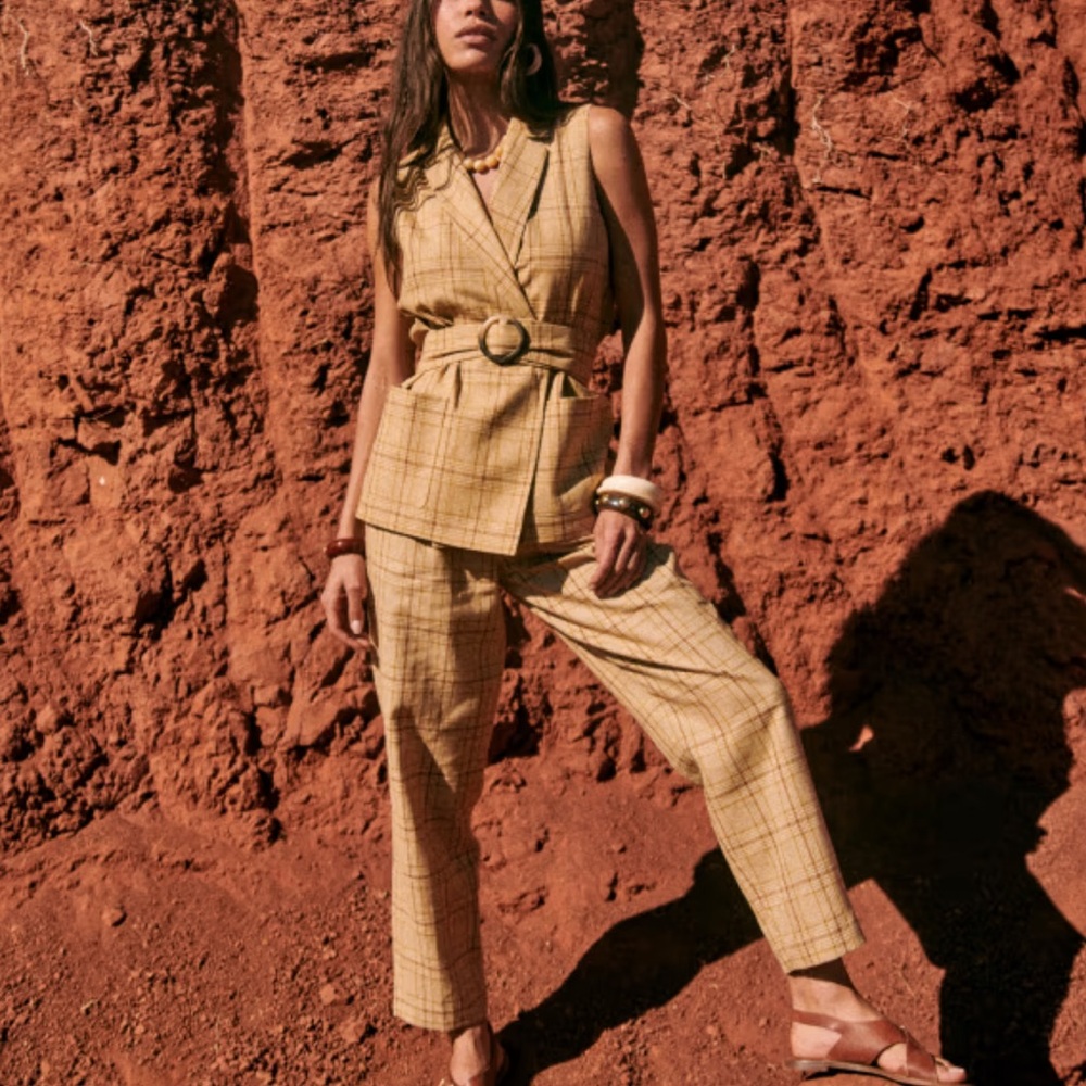 NWT ANTONINA JACKET Sleeveless Suit with tie waist